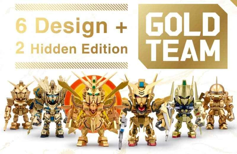 CATDOLL (Vorbestellung) Januar 2026 BANDAI Distributor Version QMSV Mini Gundam Blind Box, Gold Edition, Box-in-a-Box (8 Stück)